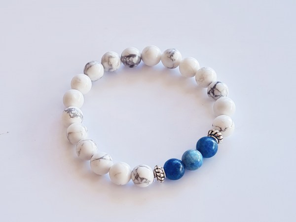 Bracelet minceur apatite et howlite